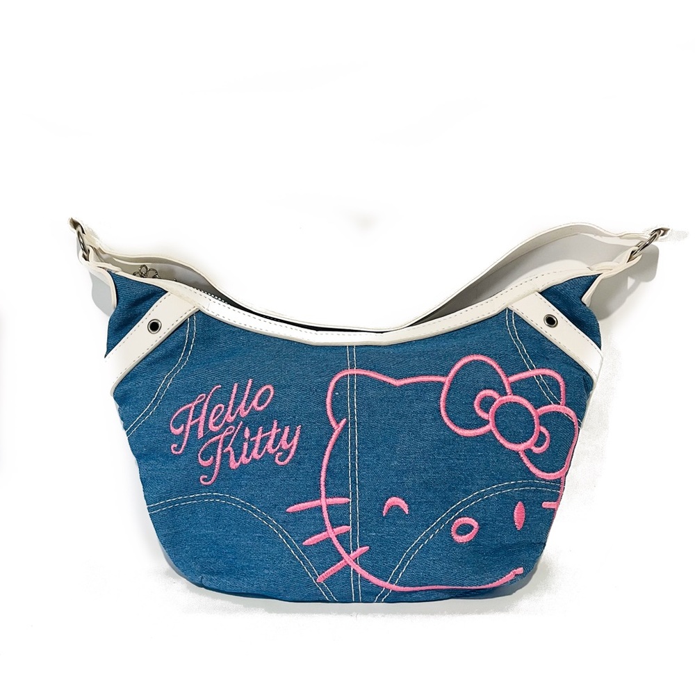 Hello Kitty Blue and White Shoulder Bag with Playful Design